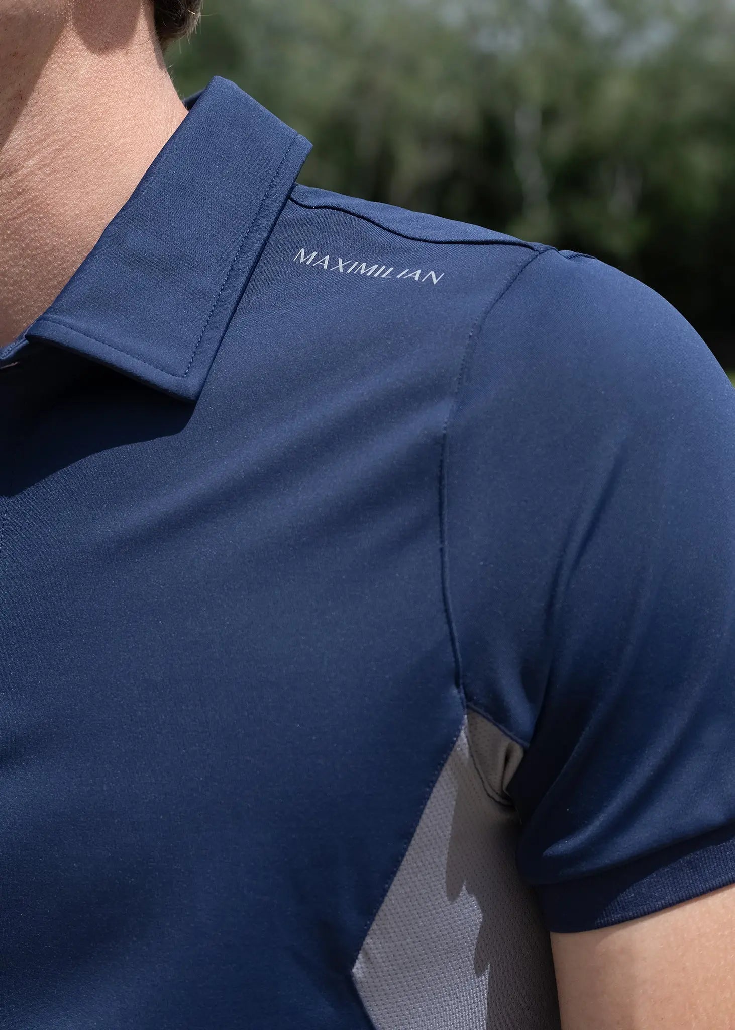 Cross Polo Shirt (Navy) by Maximilian Equestrian at  Try A Bit
