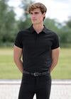 Cross Polo Shirt (Black) by Maximilian Equestrian at  Try A Bit