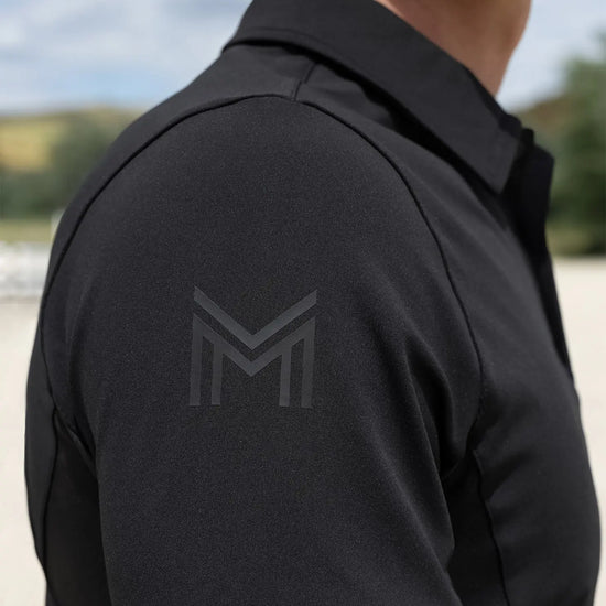 Cross Polo Shirt (Black) by Maximilian Equestrian at  Try A Bit