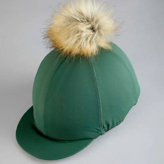 Premier Equine Jersey Hat Silk with Faux Fur Pom Pom by Premier Equine at  Try a Bit