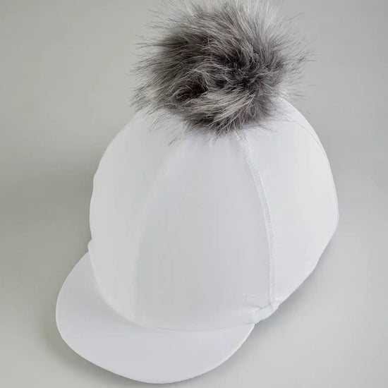 Premier Equine Jersey Hat Silk with Faux Fur Pom Pom by Premier Equine at  Try a Bit