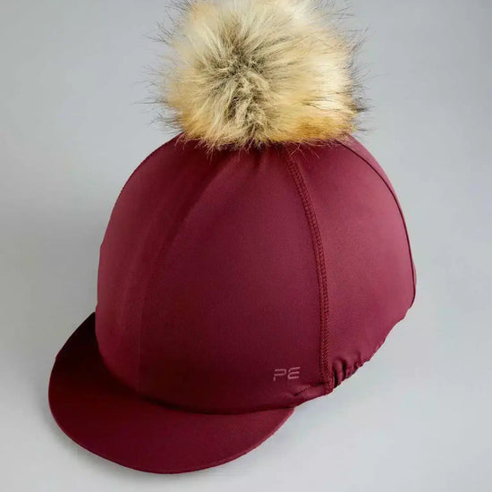 Premier Equine Jersey Hat Silk with Faux Fur Pom Pom by Premier Equine at  Try a Bit