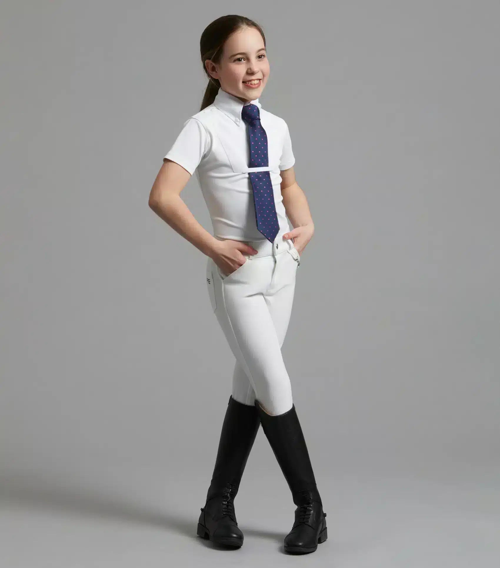 Premier Equine Luciana Girls Short Sleeve Show Shirt by Premier Equine at  Try a Bit