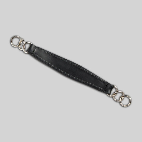 Leather Curb Strap Black by Premier Equine Int. Ltd. at  Try A Bit