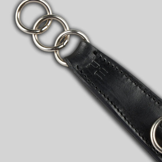 Leather Curb Strap Black by Premier Equine Int. Ltd. at  Try A Bit