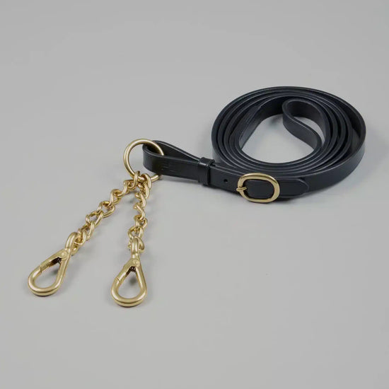 Premier Equine Leather Lead Rein with Chain Coupling by Premier Equine at  Try a Bit