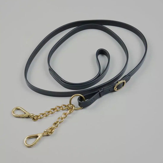 Premier Equine Leather Lead Rein with Chain Coupling by Premier Equine at  Try a Bit