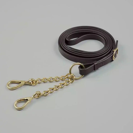 Premier Equine Leather Lead Rein with Chain Coupling by Premier Equine at  Try a Bit