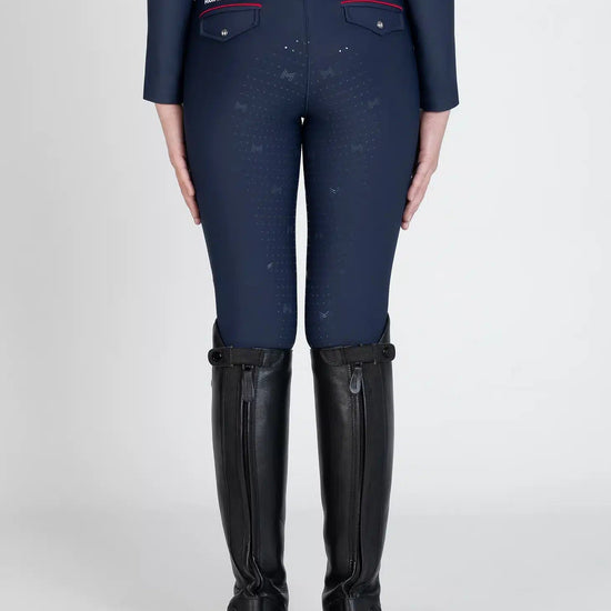 Maximilian Equestrian YR Pro Riding Leggings (Navy/Red) by Maximilian Equestrian at  Try a Bit