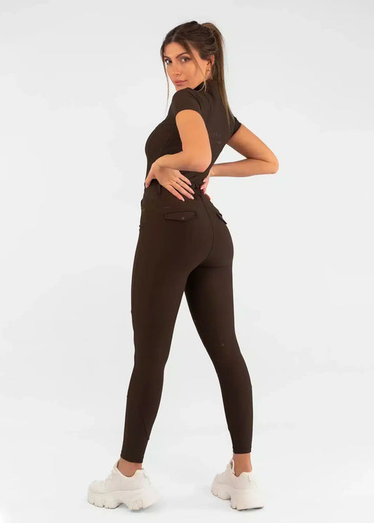 Maximilian Equestrian Pro Riding Leggings Chocolate by Maximilian Equestrian at  Try a Bit