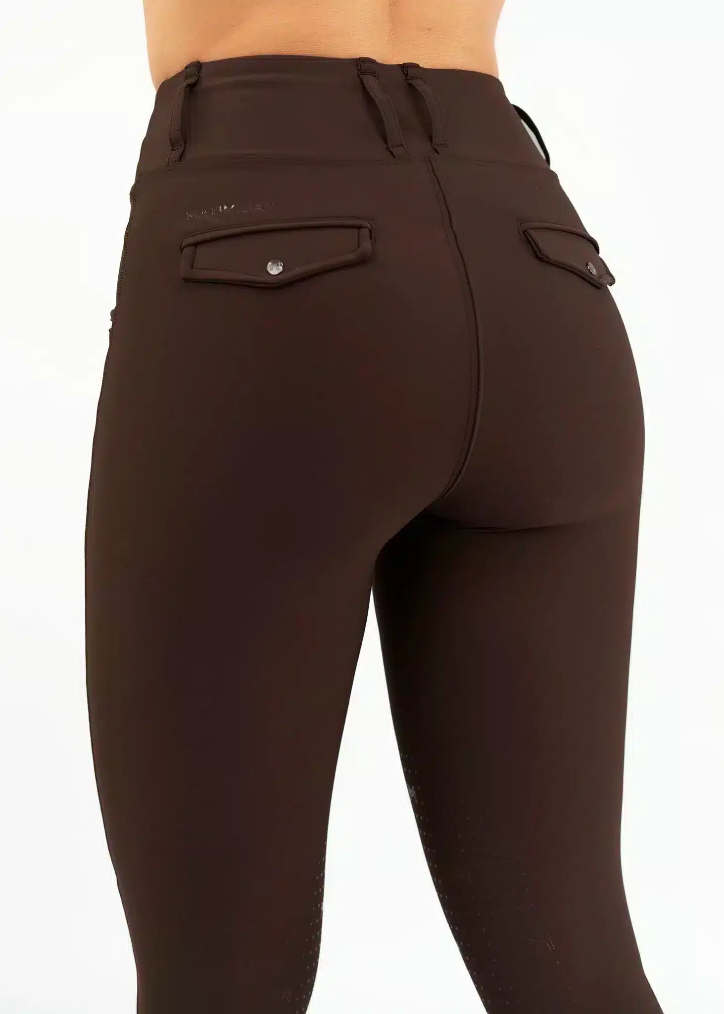 Maximilian Equestrian Pro Riding Leggings Chocolate by Maximilian Equestrian at  Try a Bit
