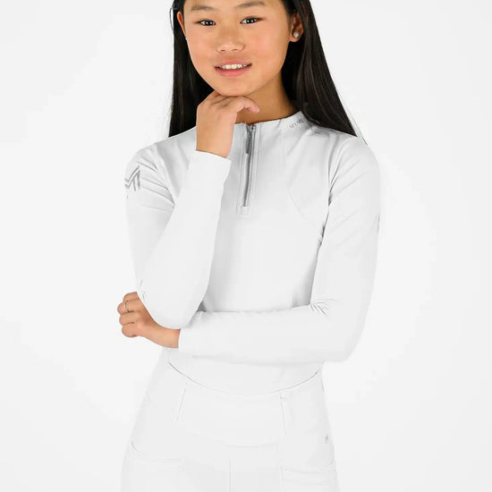 Maximilian Equestrian YR Long Sleeve Base Layer (White) by Maximilian Equestrian at  Try a Bit