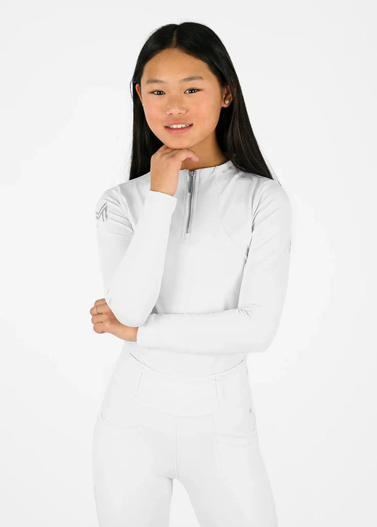 Maximilian Equestrian YR Long Sleeve Base Layer (White) by Maximilian Equestrian at  Try a Bit