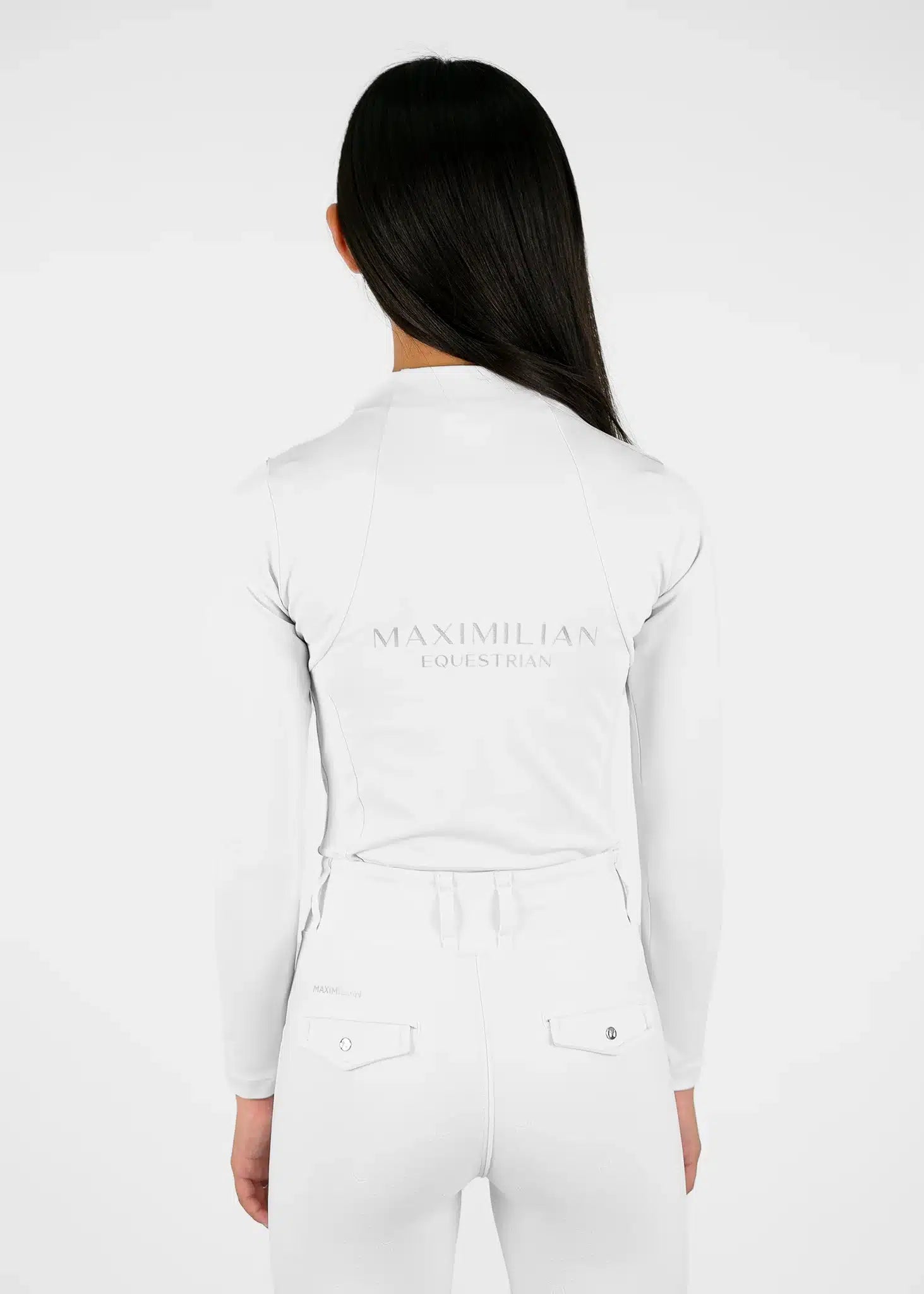 Maximilian Equestrian YR Long Sleeve Base Layer (White) by Maximilian Equestrian at  Try a Bit