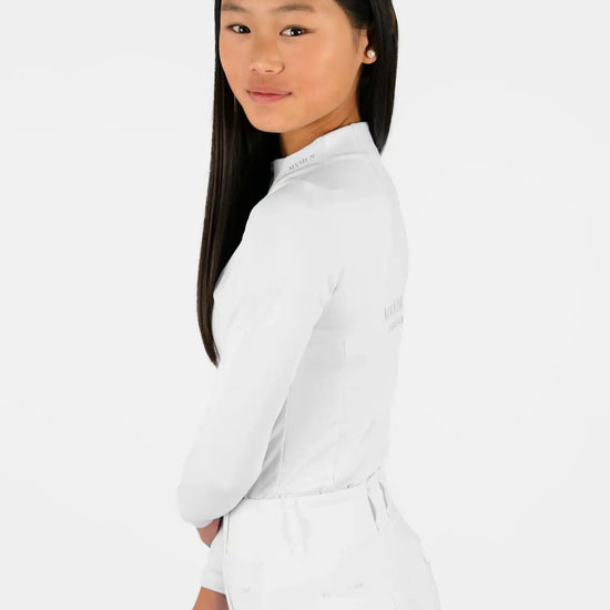 Maximilian Equestrian YR Long Sleeve Base Layer (White) by Maximilian Equestrian at  Try a Bit