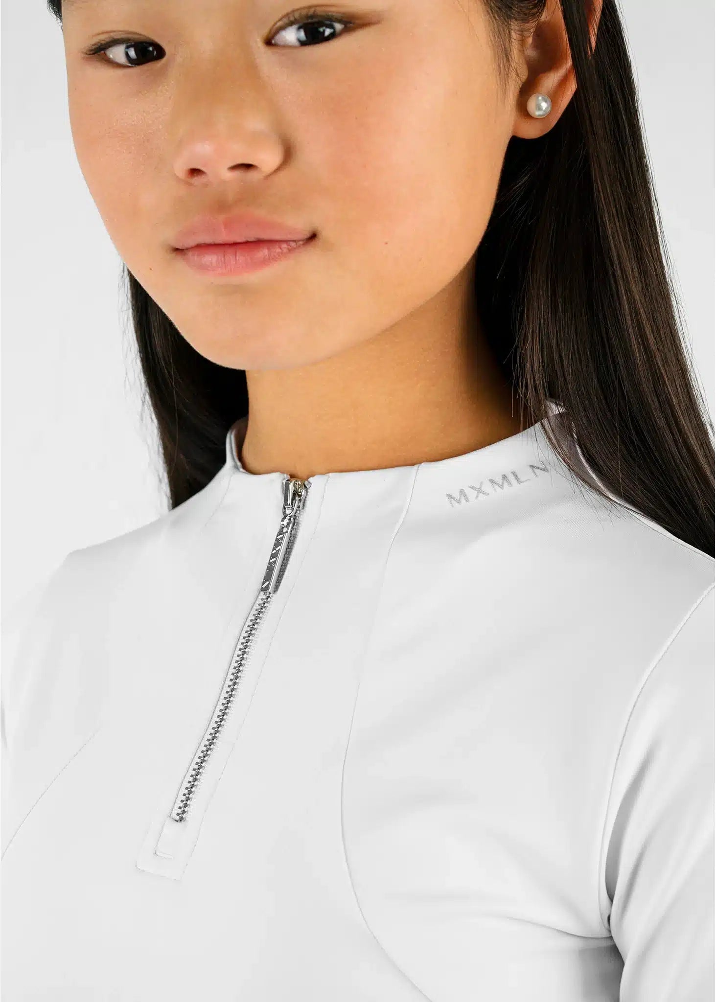 Maximilian Equestrian YR Long Sleeve Base Layer (White) by Maximilian Equestrian at  Try a Bit