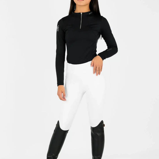 Maximilian Equestrian YR Long Sleeve Base Layer (Black) by Maximilian Equestrian at  Try a Bit
