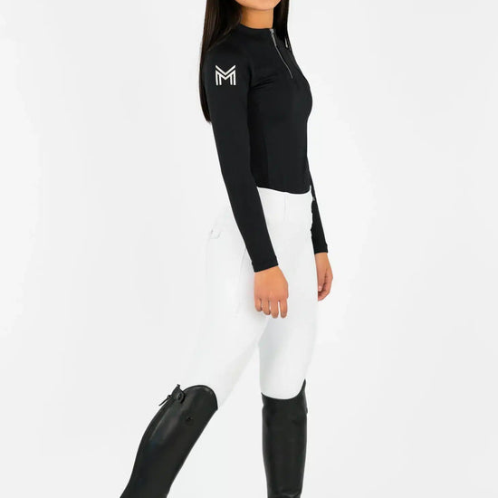 Maximilian Equestrian YR Long Sleeve Base Layer (Black) by Maximilian Equestrian at  Try a Bit