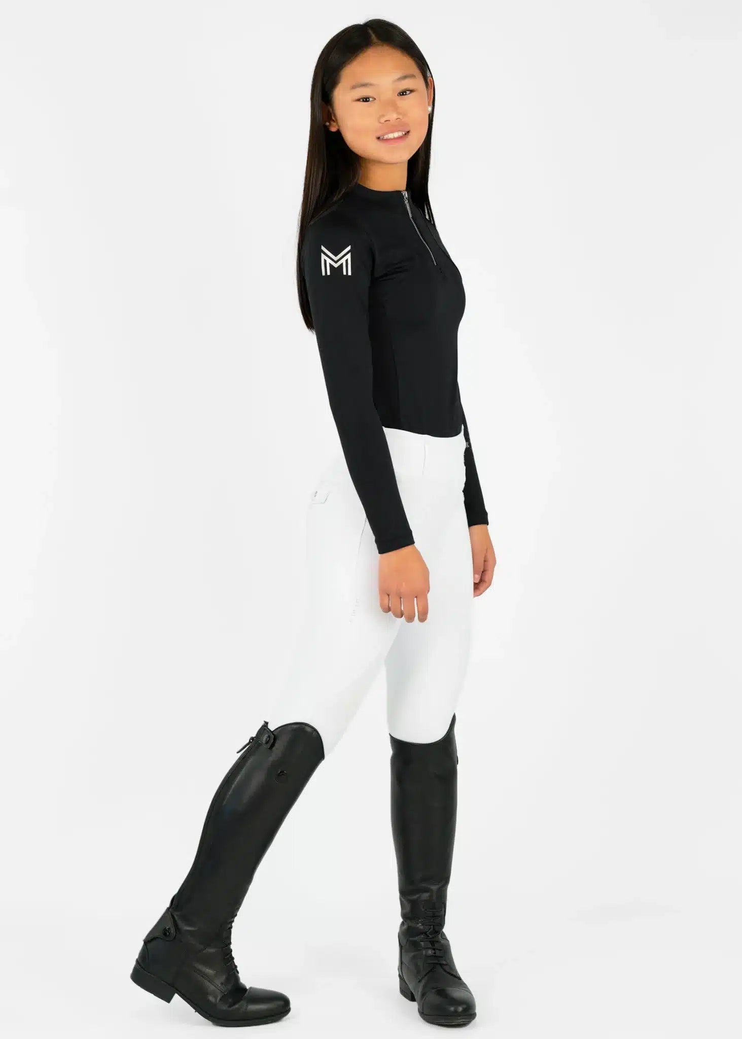 Maximilian Equestrian YR Long Sleeve Base Layer (Black) by Maximilian Equestrian at  Try a Bit