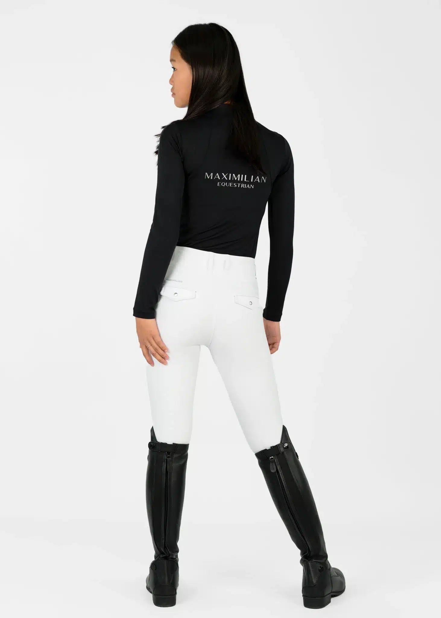 Maximilian Equestrian YR Long Sleeve Base Layer (Black) by Maximilian Equestrian at  Try a Bit