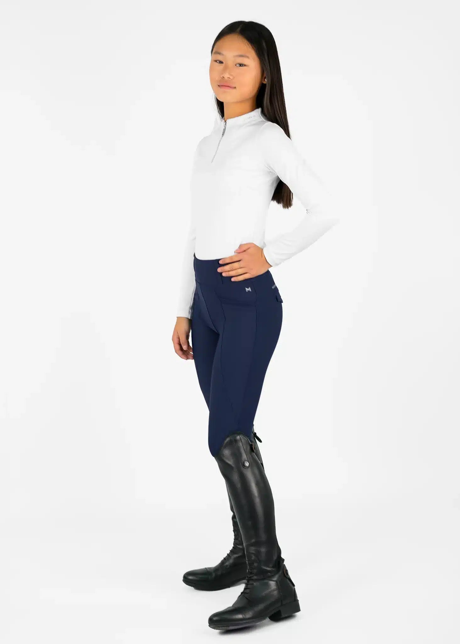 Maximilian Equestrian YR Long Sleeve Base Layer (White) by Maximilian Equestrian at  Try a Bit
