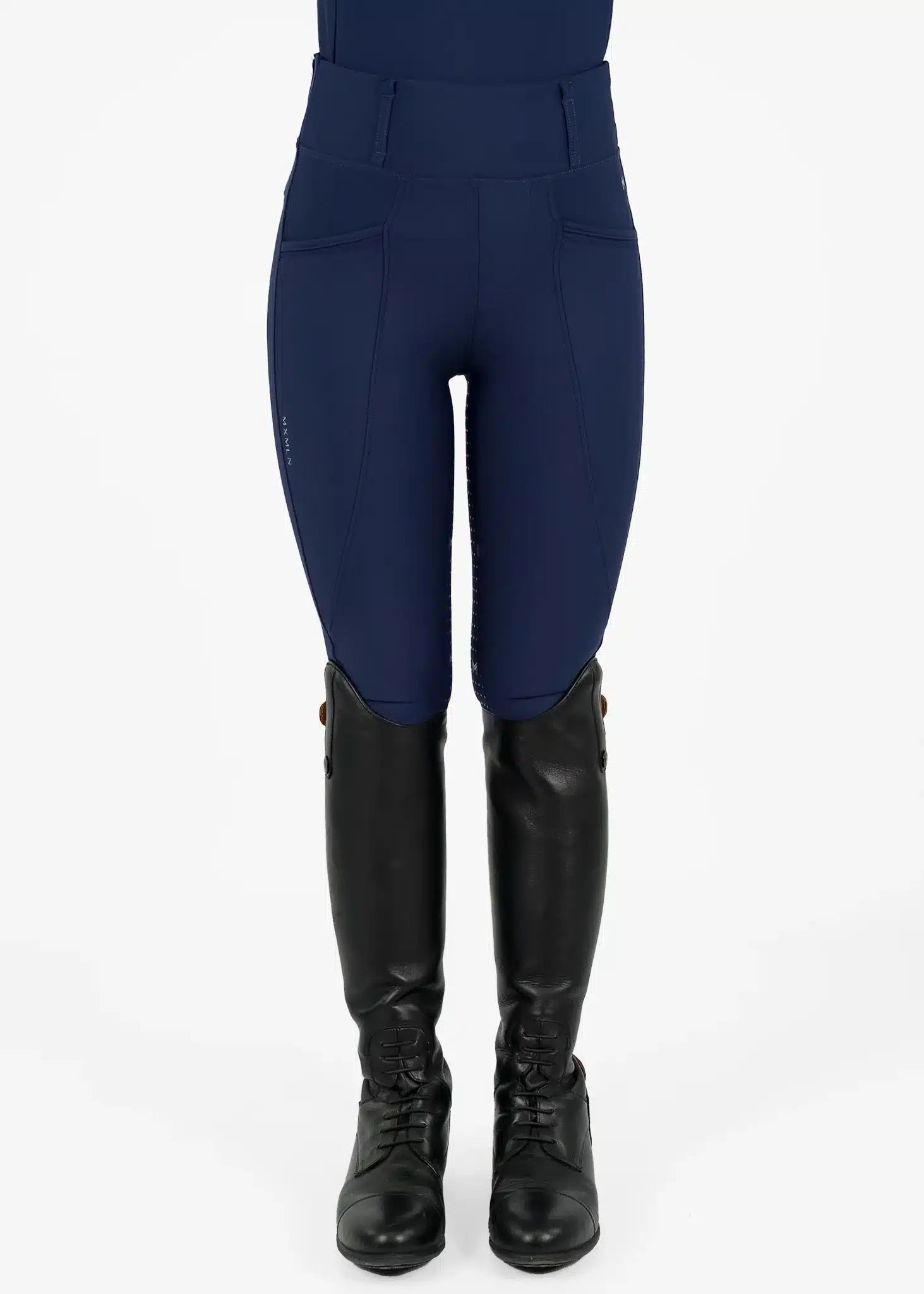 Maximilian Equestrian YR Pro Riding Leggings (Navy) by Maximilian Equestrian at  Try a Bit