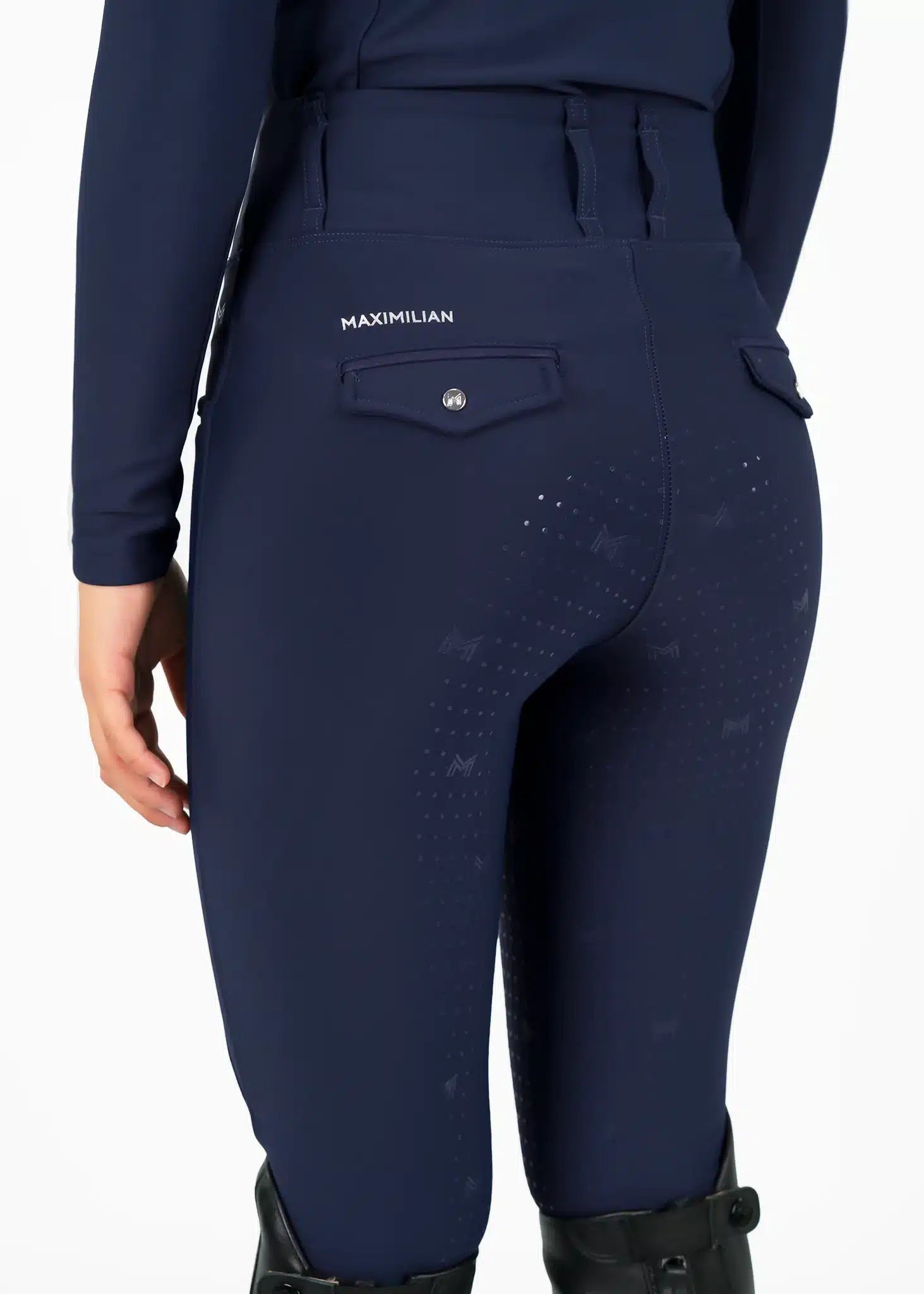 Maximilian Equestrian YR Pro Riding Leggings (Navy) by Maximilian Equestrian at  Try a Bit