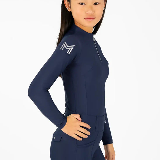 Maximilian Equestrian YR Long Sleeve Base Layer (Navy) by Maximilian Equestrian at  Try a Bit