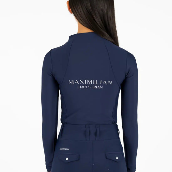 Maximilian Equestrian YR Long Sleeve Base Layer (Navy) by Maximilian Equestrian at  Try a Bit