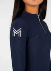 Maximilian Equestrian YR Long Sleeve Base Layer (Navy) by Maximilian Equestrian at  Try a Bit