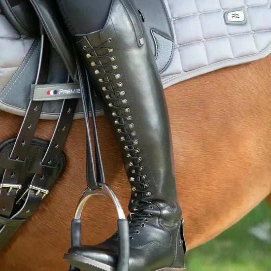 Premier Equine Maurizia Ladies Lace Front Tall Leather Riding Boot by Premier Equine at  Try a Bit