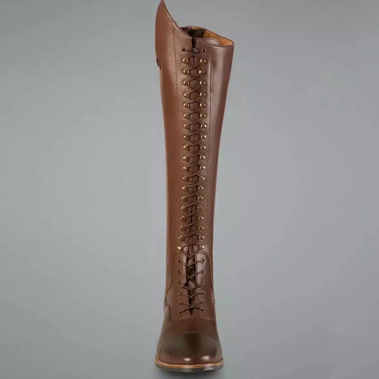 Premier Equine Maurizia Ladies Lace Front Tall Leather Riding Boot by Premier Equine at  Try a Bit