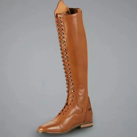 Premier Equine Maurizia Ladies Lace Front Tall Leather Riding Boot by Premier Equine at  Try a Bit