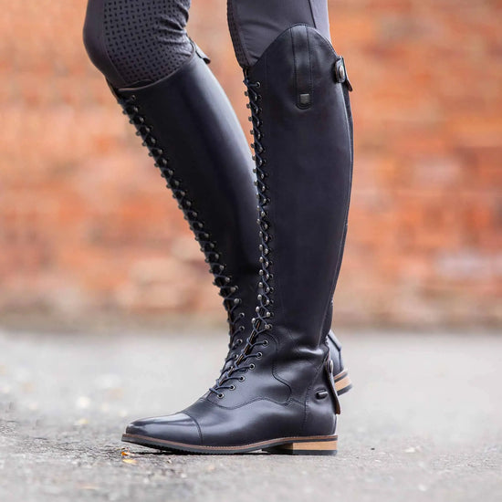 Premier Equine Maurizia Ladies Lace Front Tall Leather Riding Boot by Premier Equine at  Try a Bit
