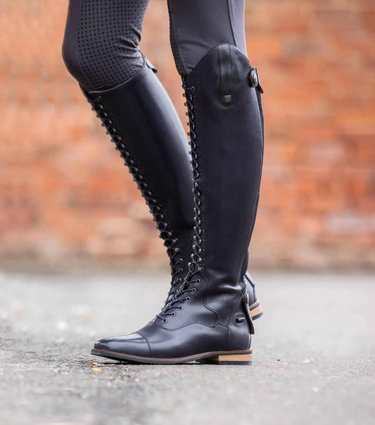Premier Equine Maurizia Ladies Lace Front Tall Leather Riding Boot by Premier Equine at  Try a Bit