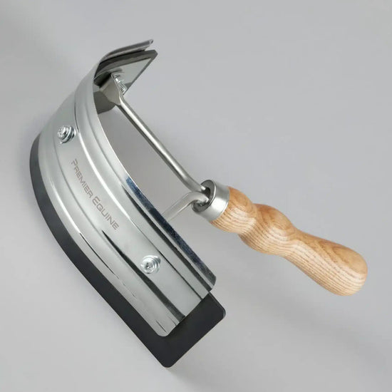 Premier Equine Metal Sweat Scraper with Wooden Handle by Premier Equine at  Try a Bit