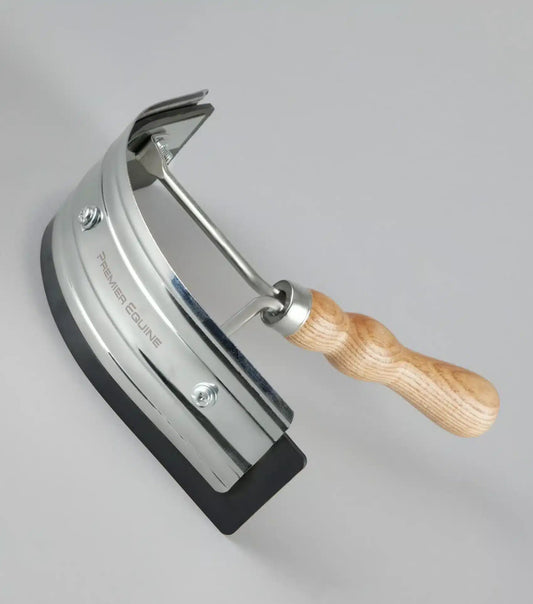 Premier Equine Metal Sweat Scraper with Wooden Handle by Premier Equine at  Try a Bit