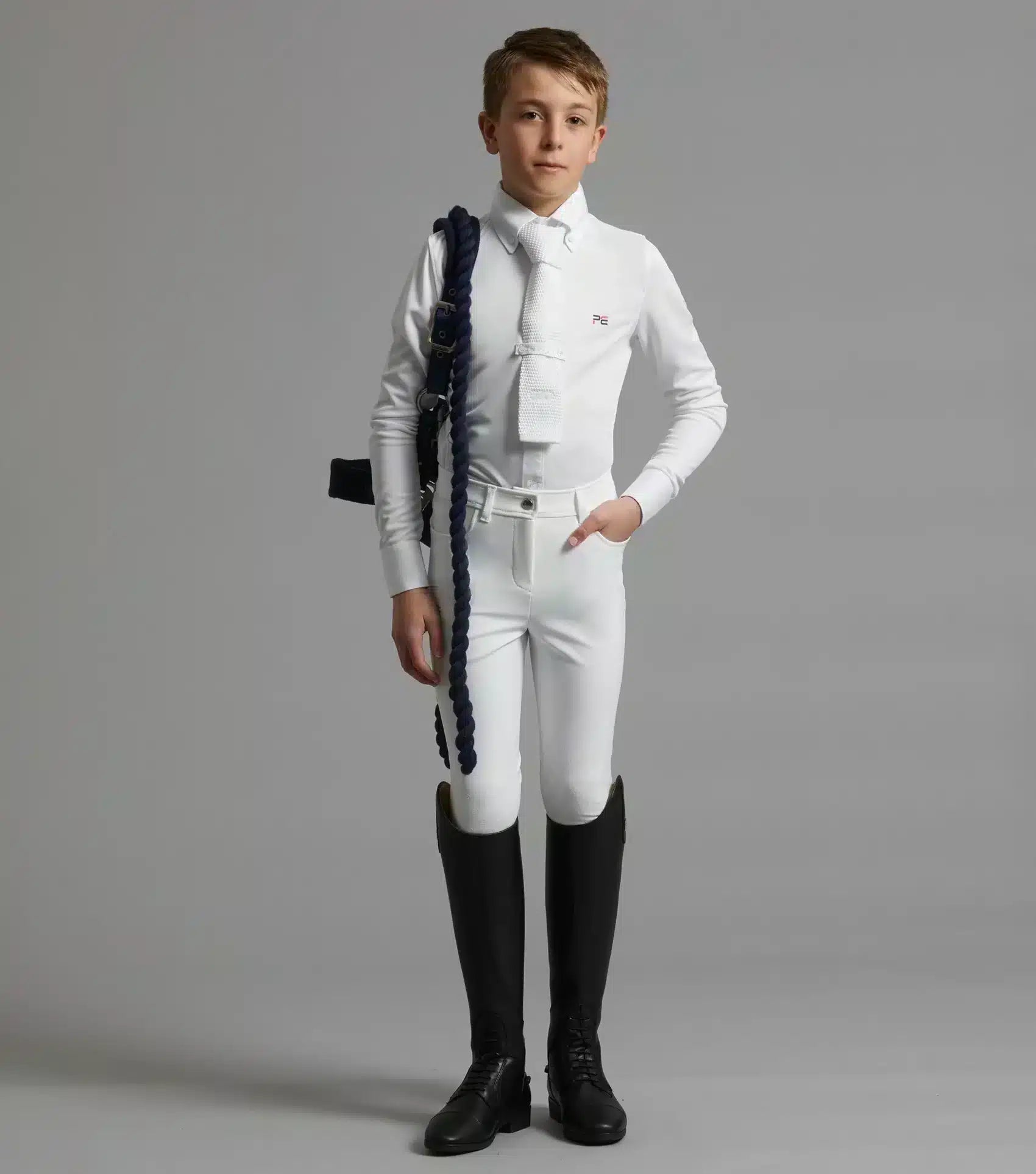 Premier Equine Mini Giulio Boy's Long Sleeve Show Shirt by Premier Equine at  Try a Bit