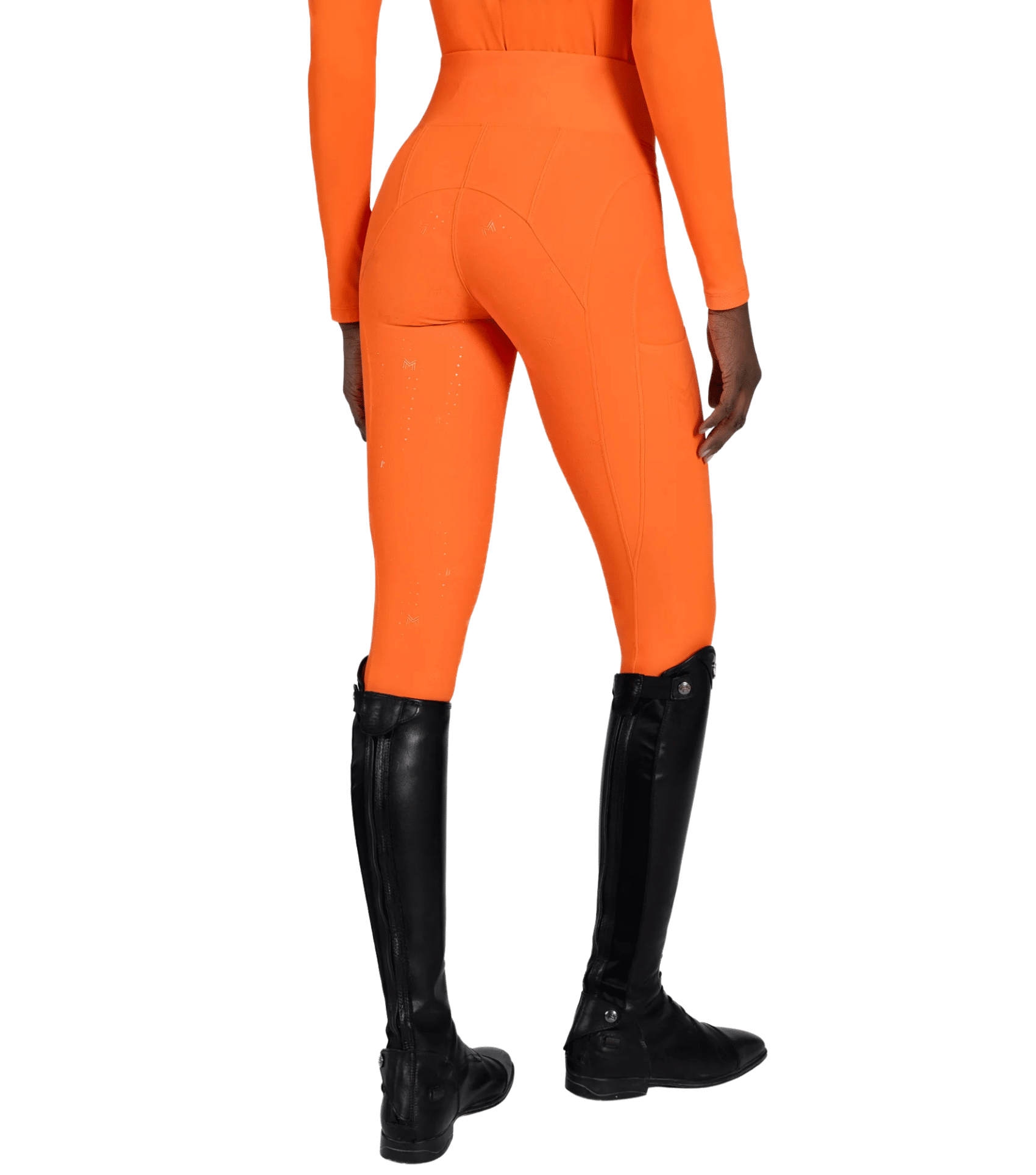 Maximilian Equestrian Outline Riding Leggings Tangerine by Maximilian Equestrian at  Try a Bit