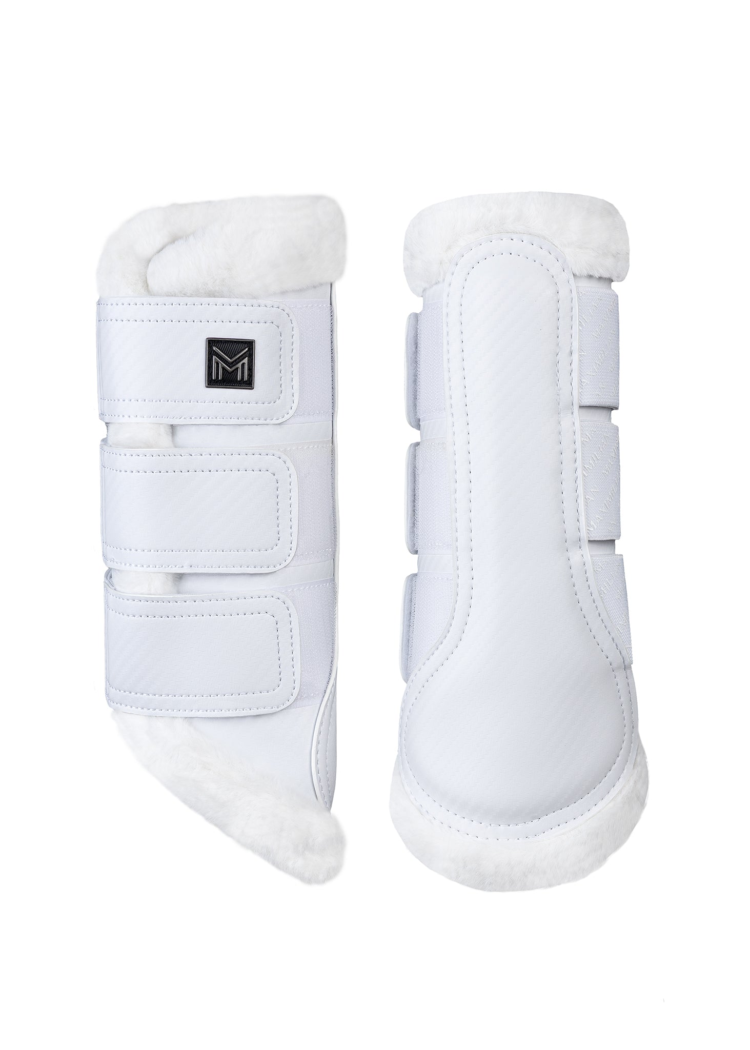 Drift Brushing Boots (White) by Maximilian Equestrian at  Try A Bit