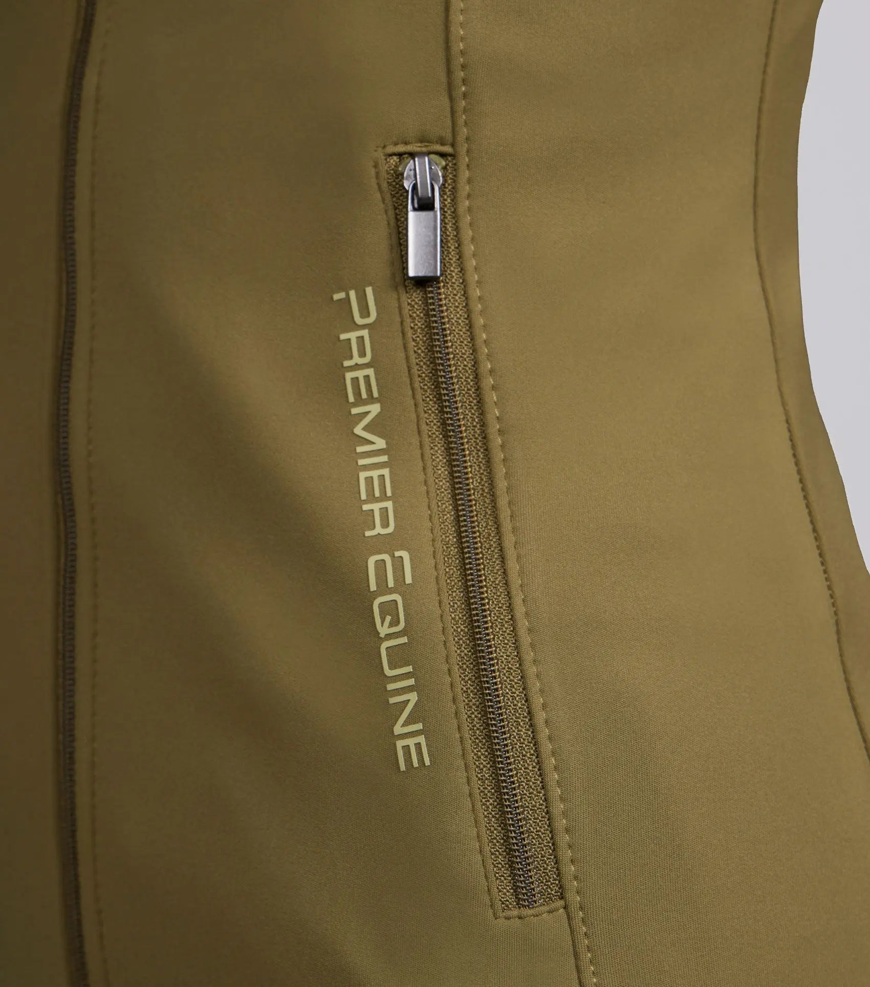 Prospero Slimline Jacket Olive by Premier Equine Int. Ltd. at  Try A Bit