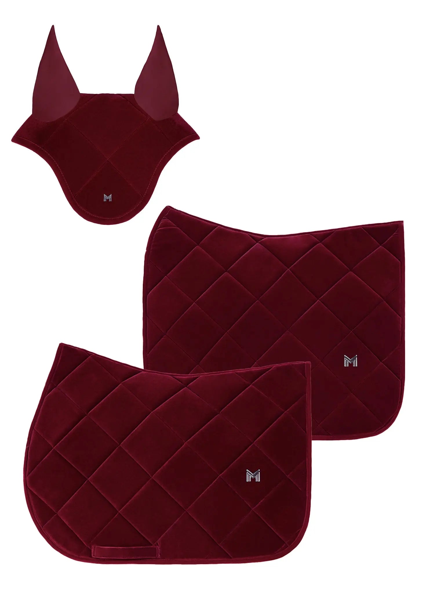 Velvet Jumping Saddle Pad (Ruby) by Maximilian Equestrian at  Try A Bit