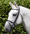 Raised Jumping Bridle with Flash Noseband Black by Premier Equine Int. Ltd. at  Try A Bit