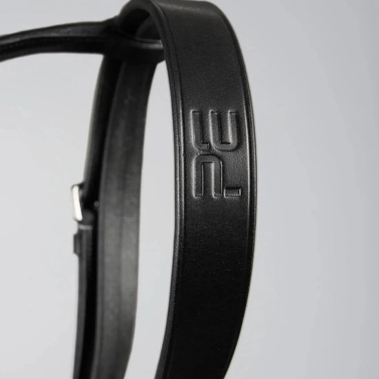 Raised Jumping Bridle with Flash Noseband Dark Havana by Premier Equine Int. Ltd. at  Try A Bit