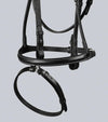 Raised Jumping Bridle with Flash Noseband Dark Havana by Premier Equine Int. Ltd. at  Try A Bit