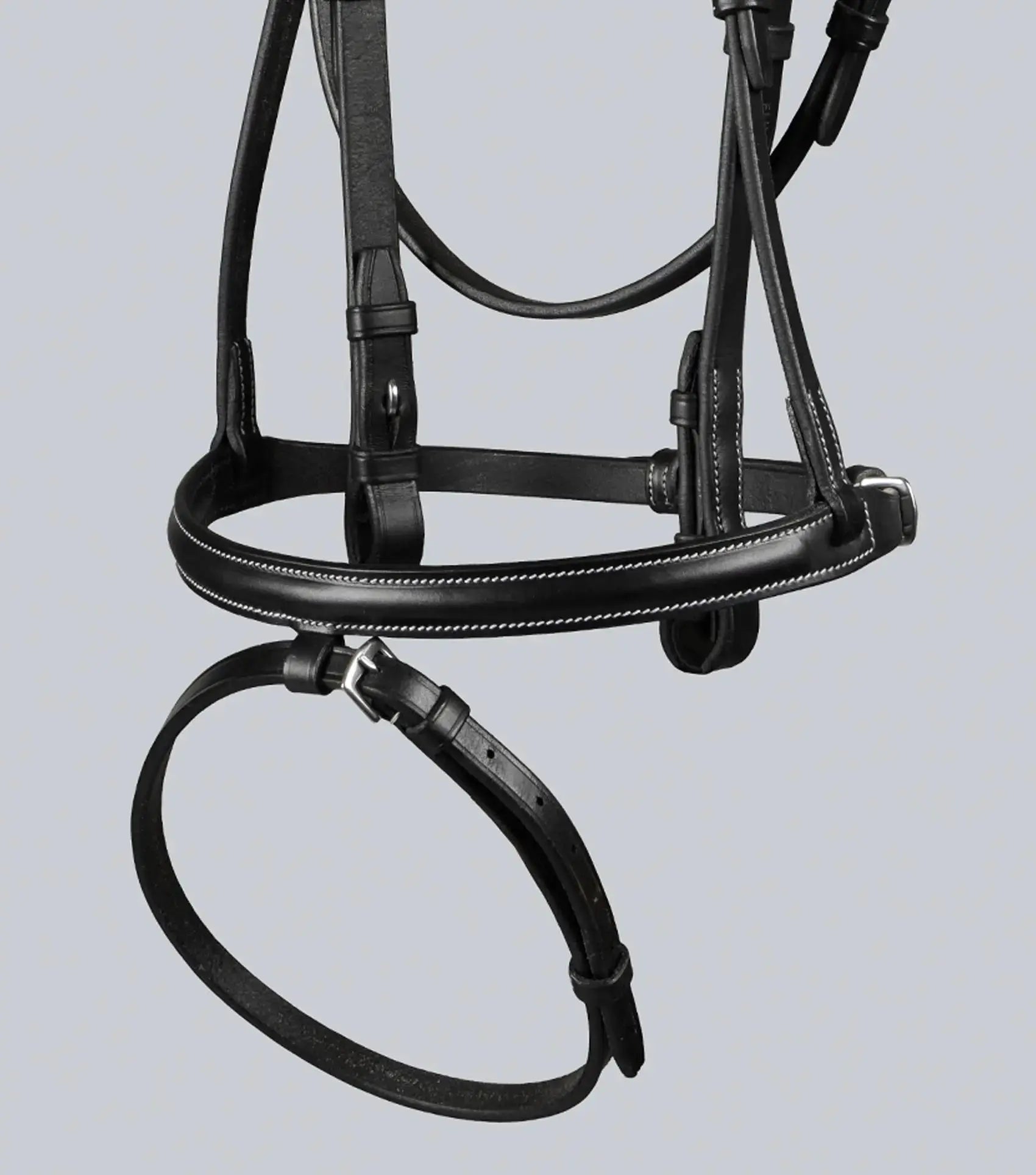 Raised Jumping Bridle with Flash Noseband Dark Havana by Premier Equine Int. Ltd. at  Try A Bit