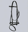 Raised Jumping Bridle with Flash Noseband Dark Havana by Premier Equine Int. Ltd. at  Try A Bit