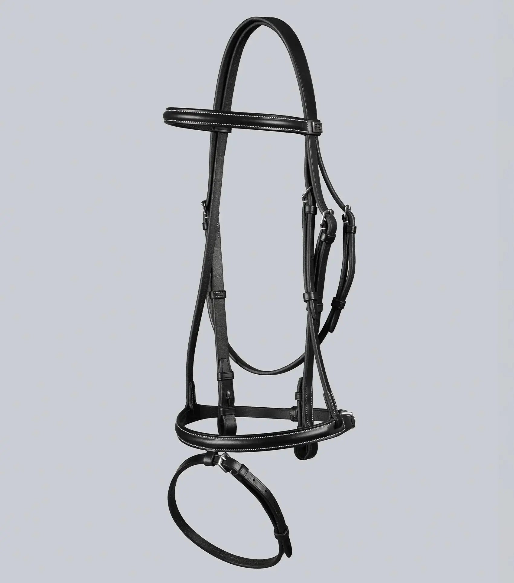 Raised Jumping Bridle with Flash Noseband Dark Havana by Premier Equine Int. Ltd. at  Try A Bit