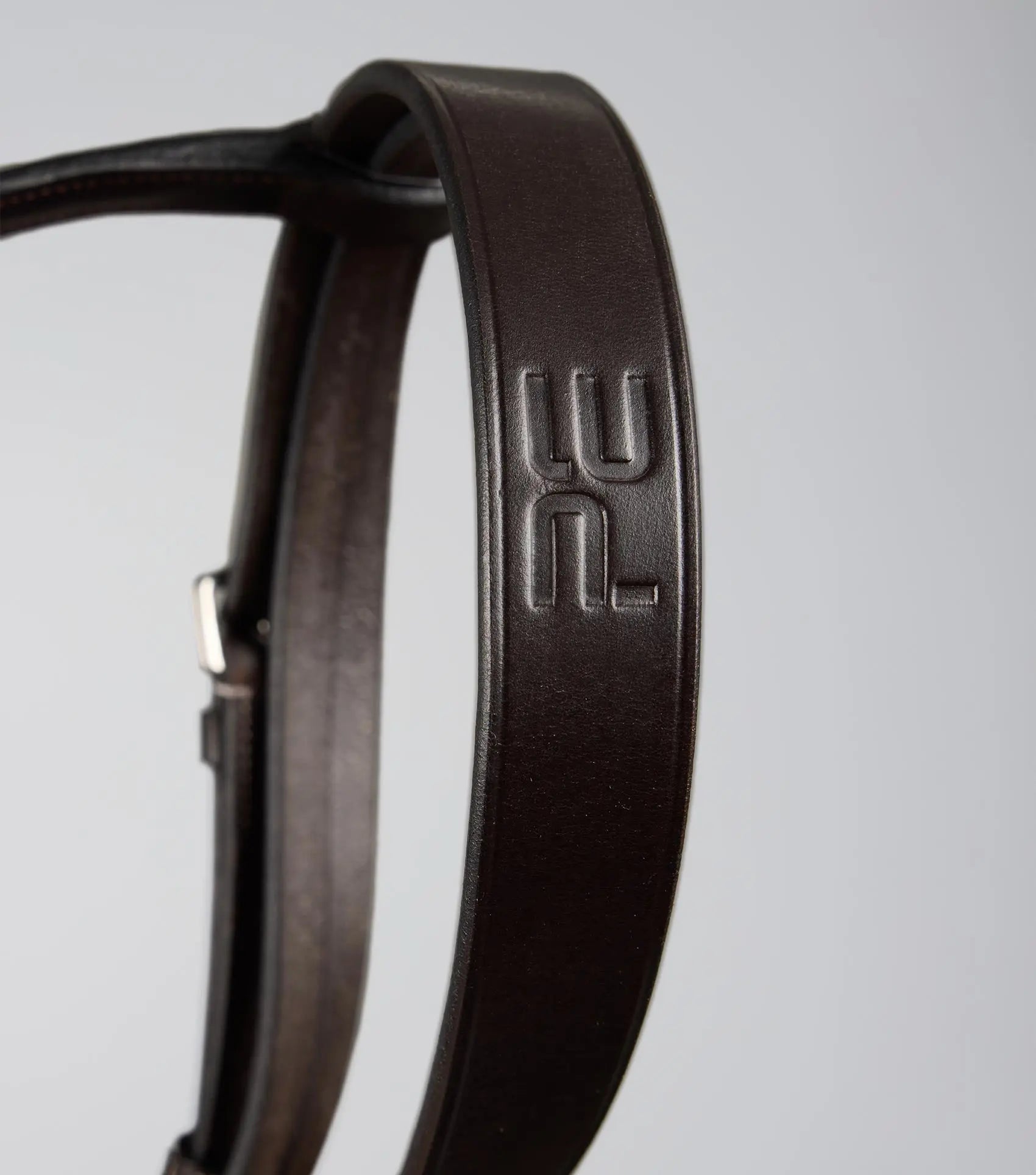 Raised Jumping Bridle with Flash Noseband Dark Havana by Premier Equine Int. Ltd. at  Try A Bit