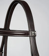 Raised Jumping Bridle with Flash Noseband Dark Havana by Premier Equine Int. Ltd. at  Try A Bit